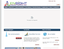 Tablet Screenshot of ensightenergygroup.com
